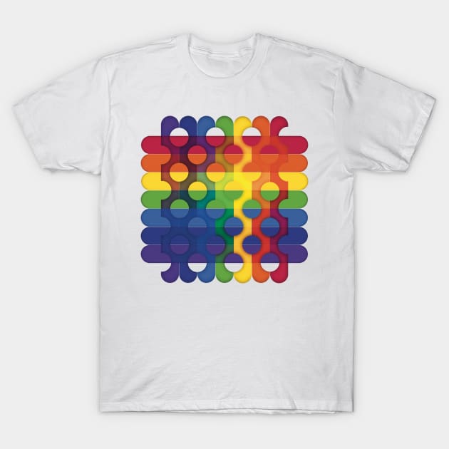 Fun Rainbow Pattern T-Shirt by Creasorz